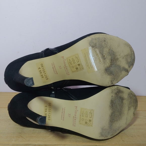 Primadonna collection black peep toe heels, size 37 EU - Picture 9 of 11